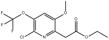 Ethyl 2-chloro-5-methoxy-3-(trifluoromethoxy)pyridine-6-acetate Structural