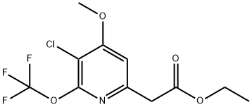 Ethyl 3-chloro-4-methoxy-2-(trifluoromethoxy)pyridine-6-acetate Structural