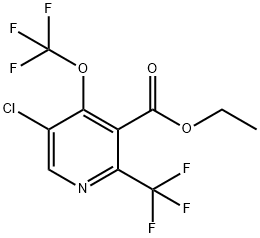 Ethyl 5-chloro-4-(trifluoromethoxy)-2-(trifluoromethyl)pyridine-3-carboxylate Structural