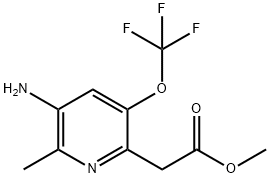 Methyl 3-amino-2-methyl-5-(trifluoromethoxy)pyridine-6-acetate Structural