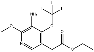 Ethyl 3-amino-2-methoxy-4-(trifluoromethoxy)pyridine-5-acetate Structural