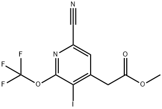Methyl 6-cyano-3-iodo-2-(trifluoromethoxy)pyridine-4-acetate