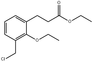 Ethyl 3-(chloromethyl)-2-ethoxyphenylpropanoate Structural