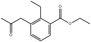 Ethyl 2-ethyl-3-(2-oxopropyl)benzoate Structural