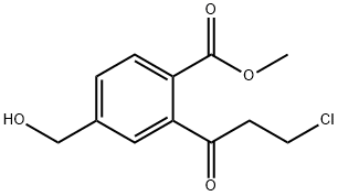Methyl 2-(3-chloropropanoyl)-4-(hydroxymethyl)benzoate Structural