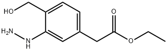 Ethyl 3-hydrazinyl-4-(hydroxymethyl)phenylacetate Structural