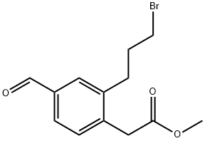 Methyl 2-(3-bromopropyl)-4-formylphenylacetate Structural