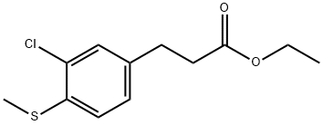 Ethyl 3-(3-chloro-4-(methylthio)phenyl)propanoate Structural