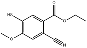 Ethyl 2-cyano-5-mercapto-4-methoxybenzoate Structural