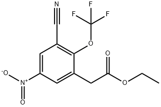 Ethyl 3-cyano-5-nitro-2-(trifluoromethoxy)phenylacetate Structural
