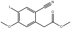 Methyl 2-cyano-4-iodo-5-methoxyphenylacetate Structural