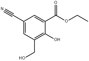 Ethyl 5-cyano-2-hydroxy-3-(hydroxymethyl)benzoate Structural