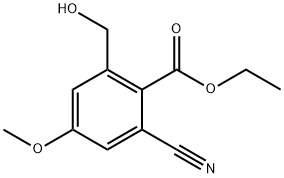 Ethyl 2-cyano-6-hydroxymethyl-4-methoxybenzoate Structural