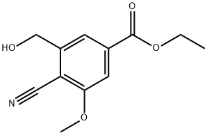 Ethyl 4-cyano-3-hydroxymethyl-5-methoxybenzoate Structural