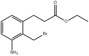 Ethyl 3-(3-amino-2-(bromomethyl)phenyl)propanoate Structural