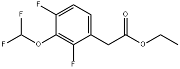 Ethyl 2,4-difluoro-3-(difluoromethoxy)phenylacetate Structural