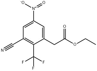 Ethyl 3-cyano-5-nitro-2-(trifluoromethyl)phenylacetate Structural