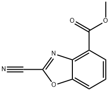 Methyl 2-cyanobenzo[d]oxazole-4-carboxylate Structural