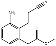 Methyl 3-amino-2-(2-cyanoethyl)phenylacetate Structural