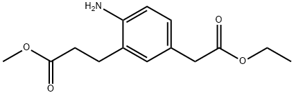 Ethyl 4-amino-3-(3-methoxy-3-oxopropyl)phenylacetate Structural