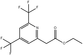 Ethyl 2,4-bis(trifluoromethyl)pyridine-6-acetate Structural