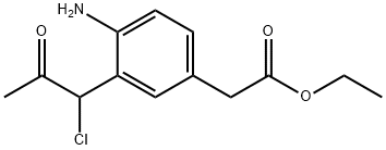 Ethyl 4-amino-3-(1-chloro-2-oxopropyl)phenylacetate Structural