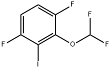 Benzene, 2-(difluoromethoxy)-1,4-difluoro-3-iodo- Structural