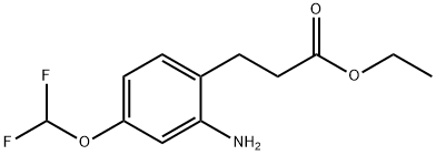 Ethyl 3-(2-amino-4-(difluoromethoxy)phenyl)propanoate Structural