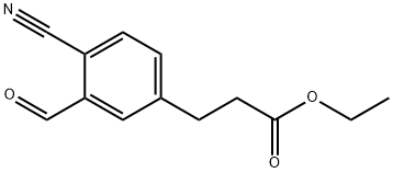 Ethyl 4-cyano-3-formylphenylpropanoate Structural