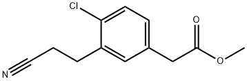 Methyl 4-chloro-3-(2-cyanoethyl)phenylacetate Structural