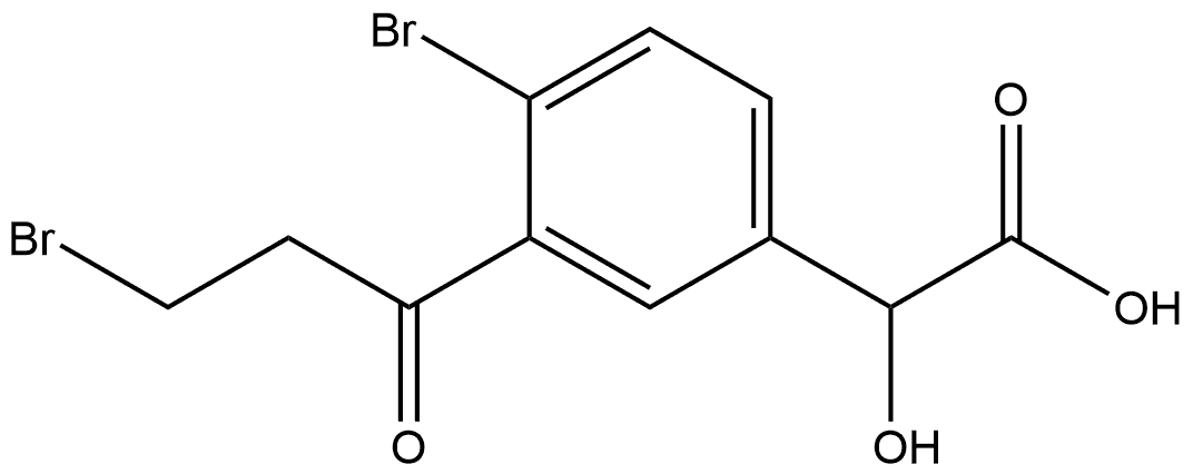 Benzeneacetic acid, 4-bromo-3-(3-bromo-1-oxopropyl)-α-hydroxy- Structural