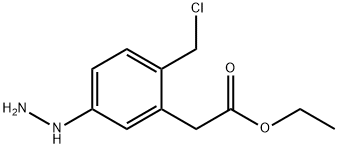 Ethyl 2-(chloromethyl)-5-hydrazinylphenylacetate Structural