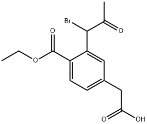 Ethyl 2-(1-bromo-2-oxopropyl)-4-(carboxymethyl)benzoate Structural