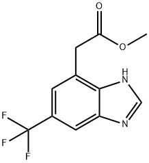 Methyl 6-trifluoromethyl-1H-benzimidazole-4-acetate Structural