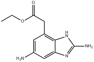 Ethyl 2,6-diamino-1H-benzimidazole-4-acetate Structural