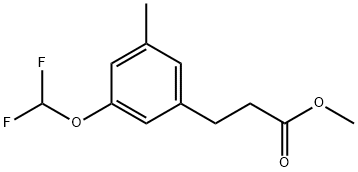 Methyl 3-(difluoromethoxy)-5-methylphenylpropanoate Structural