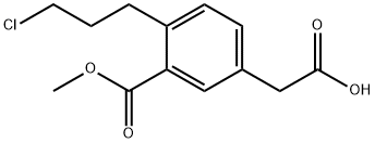 Methyl 5-(carboxymethyl)-2-(3-chloropropyl)benzoate Structural
