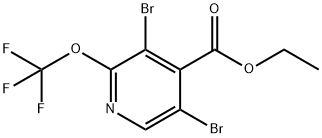 Ethyl 3,5-dibromo-2-(trifluoromethoxy)pyridine-4-carboxylate Structural