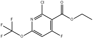 Ethyl 2-chloro-4-fluoro-6-(trifluoromethoxy)pyridine-3-carboxylate Structural