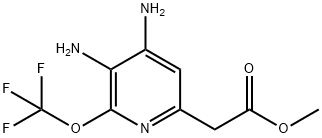 Methyl 3,4-diamino-2-(trifluoromethoxy)pyridine-6-acetate Structural