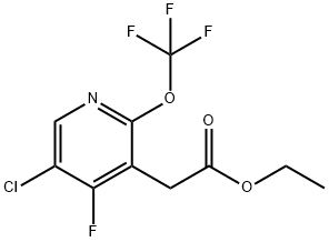 Ethyl 5-chloro-4-fluoro-2-(trifluoromethoxy)pyridine-3-acetate Structural