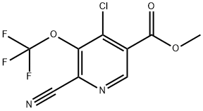 Methyl 4-chloro-2-cyano-3-(trifluoromethoxy)pyridine-5-carboxylate Structural