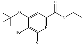 Ethyl 2-chloro-3-hydroxy-4-(trifluoromethoxy)pyridine-6-carboxylate Structural
