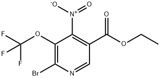 Ethyl 2-bromo-4-nitro-3-(trifluoromethoxy)pyridine-5-carboxylate Structural