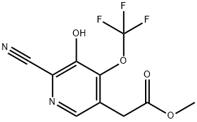 Methyl 2-cyano-3-hydroxy-4-(trifluoromethoxy)pyridine-5-acetate Structural
