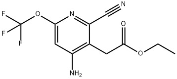 Ethyl 4-amino-2-cyano-6-(trifluoromethoxy)pyridine-3-acetate Structural