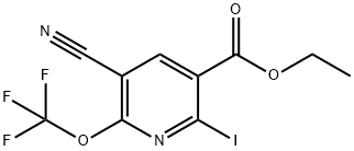 Ethyl 3-cyano-6-iodo-2-(trifluoromethoxy)pyridine-5-carboxylate Structural