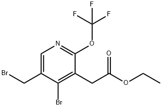 Ethyl 4-bromo-5-(bromomethyl)-2-(trifluoromethoxy)pyridine-3-acetate Structural
