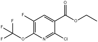 Ethyl 2-chloro-5-fluoro-6-(trifluoromethoxy)pyridine-3-carboxylate Structural
