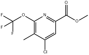 Methyl 4-chloro-3-methyl-2-(trifluoromethoxy)pyridine-6-carboxylate Structural